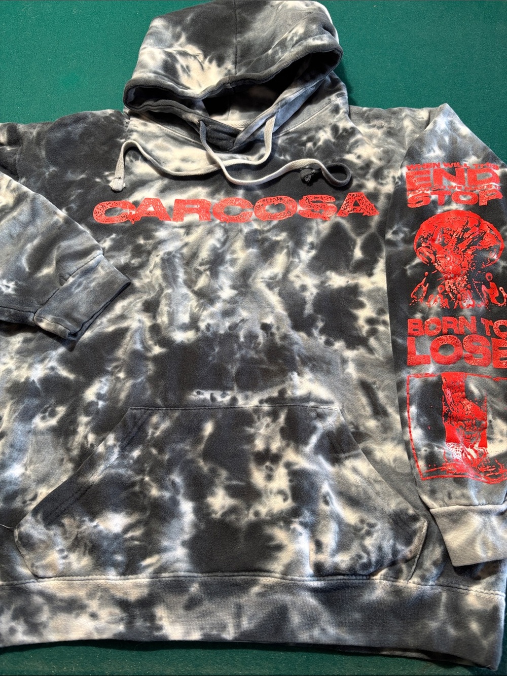 Carcosa “ When Will It Stop - Born To Lose “ Hoodie , M , $43